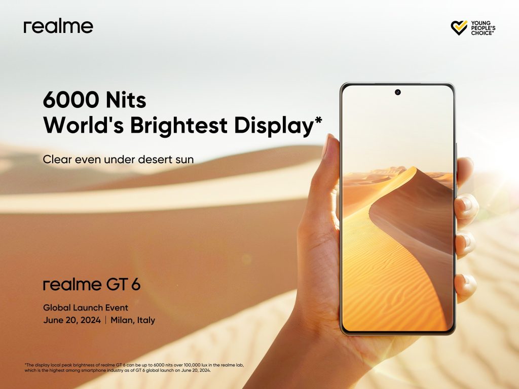 realme GT 6 Punya Layar 6000 Nits