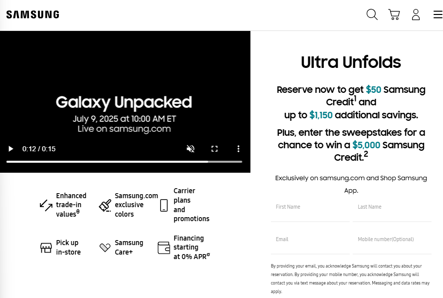 Samsung Galaxy Unpacked 2025