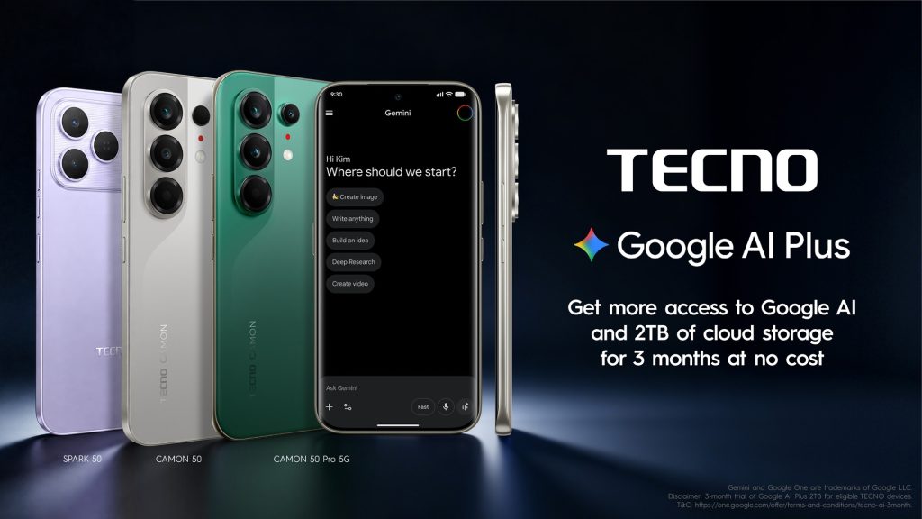 Google AI Plus untuk Pengguna TECNO