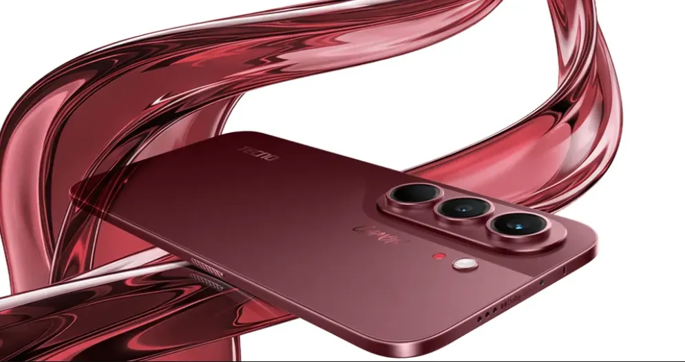 TECNO Camon Slim 5G hadir dengan bodi tipis 6,39 mm, layar AMOLED 144Hz, Dimensity 7300e, dan baterai 6.000 mAh.